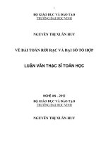 Về bài toán rời rạc và đại số tổ hợp  luận văn thạc sĩ toán học