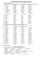 ĐỀ CƯƠNG ÔN TẬP MÔN TIẾNG ANH HỌC KÌ IK11