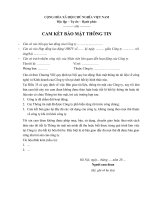 Cam kết bảo mật thông tin