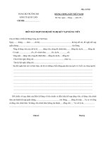 Biên bản họp chi bộ đề nghị kết nạp Đảng viên