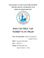 báo cáo thực tập nghiệp vụ sư phạm 