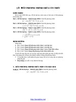 Phương pháp giải bất phương trình vô tỉ ôn thi đại học và ôn thi học sinh giỏi cực hay