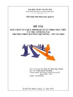 bản chất của quá trình quản lý theo mục tiêu và việc áp dụng tại trường trung học phổ thông nguyễn việt dũng , tp cần thơ