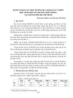 Hành vi bạo lực học đường qua khảo sát ý kiến học sinh một số trường phổ thông tại TP hồ chí minh 