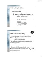 Bài giảng Hệ thống thông tin kế toán 2: Chương 4  ThS. Vũ Quốc Thông