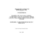 Nghiên cứu dạy học chương  chất khí   vật lý 10 chương trình chuẩn theo định hướng dạy học giải quyết vấn đề