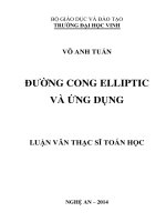 Đường cong elliptic và ứng dụng  luận văn thạc sĩ toán học