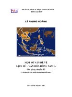Một số vấn đề về lịch sử - Văn hóa Đông Nam Á (Bài giảng Chuyên đề  Tái bản lần thứ nhất có sửa chữa bổ sung