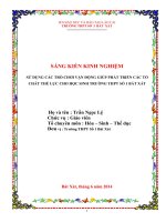 SKKN  sử dụng các trò chơi vận động trong giời GDTC giúp phát triển các tố chất thể lực cho học sinh trường THPT số 1 bát xát 