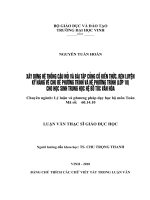 Xây dựng hệ thống câu hỏi và bài tập củng cố kiến thức, rèn luyện kỹ năng về chủ đề phương trình và hệ thống phương trìn