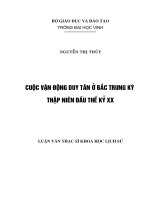 Cuộc vận động duy tân ở bắc trung kỳ thập niên đầu thế kỷ XX