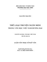 Thể loại truyện ngắn mini trong văn học việt nam đương đại  luận văn thạc sĩ ngữ văn