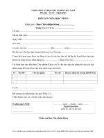 Đơn xin xóa học phần