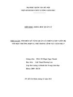 tìm hiểu kỹ năng quản lý chiến lược? liên hệ với một trường hợp cụ thể trong lĩnh vực giáo dục?