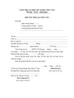 Đơn xin trở lại công tác