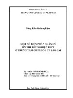 SKKN  công tác quản lý ôn thi tốt nghiệp THPT ở TTGDTX số 1 TP lào cai 