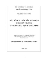 Một số giải pháp xây dựng văn hóa trường ở trường đại học y khoa vinh  luận văn thạc sĩ khoa học giáo dục