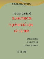 Giám sát thi công và quản lý chất lượng kết cấu thép