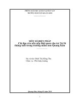 SKKN  chỉ đạo rèn nền nếp thói quen cho trẻ 24 36 tháng tuổi trong trường mầm non quang kim 