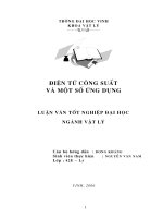 Điện tử công suất và một số ứng dụng