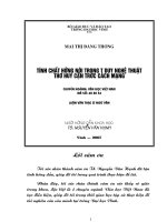 Tính chất hướng nội trong tư duy nghệ thuật thơ huy cận trước cách mạng