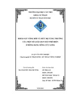 Khảo sát vòng đời và mức độ tăng trưởng của một số loài giun đất phổ biến ở đồng bằng sông cửu long
