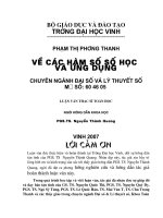Về các hàm số số học và ứng dụng