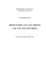 Hình tượng tác giả trong tạp văn nguyễn khải  luận văn thạc sĩ ngữ văn