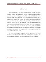 Tiểu luận về thẩm quyền xử phạt vi phạm hành chính