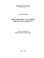 Thế giới nhân vật trong truyện ngắn bão vũ  luận văn thạc sỹ ngữ văn