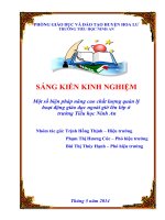 skkn một số biện pháp nâng cao chất lượng quản lý hoạt động giáo dục ngoài giờ lên lớp ở trường tiểu học ninh an 