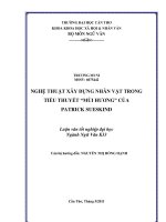 Nghệ thuật xây dựng nhân vật trong tiểu thuyết  mùi hương  của patrick sueskind