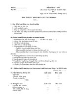 Bảng thuyết minh báo cáo tài chính.