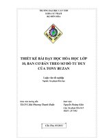 Thiết kế bài dạy học hóa học lớp10, ban cơ bản theo sơ đồ tư duy của tony buzan