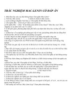 TRẮC NGHIỆM MACLENIN CÓ ĐÁP ÁN