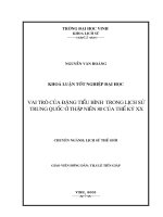 Vai trò của đặng tiểu bình trong lịch sử trung quốc ở thập niên 80 của thế kỉ XX