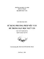 Sử dụng phương pháp nêu vấn đề trong dạy học ngữ văn