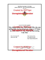 Xây dựng chiến lược marketing mix cho sản phẩm thức  ăn savefeed của công ty cổ phần thức ăn chăn nuôi c p việt nam tại