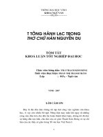 Tư tưởng hành lạc trong thơ chữ hán nguyễn du