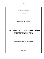 Tính trữ tình   triết lý trong thơ nguyễn duy  luận văn thạc sỹ ngữ văn
