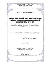 Vân dụng phương pháp giải quyết vấn đề trong dạy học phần điện tích điện trường và dòng điện không đổi chương trình vật