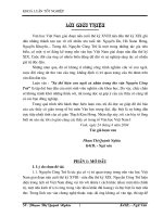 Sự thể hiện con người cá nhân trong thơ văn nguyễn công trứ