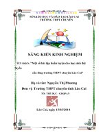 SKKN  một số bài tập huấn luyện cho học sinh đội tuyển cầu lông trường THPT chuyên lào cai 