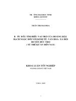 Bước đầu tìm hiểu vai trò của hoàng hậu bạch ngọc đối với kinh tế   văn hoá   xã hội huyện đức thọ (từ thế kỷ XV đến nay