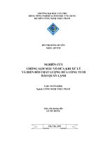 Nghiên cứu chống sậm màu vỏ dừa khi xử lý và biến đổi chất lượng dừa uống tươi bảo quản lạnh