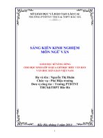SKKN  giáo dục KNS cho HS PTDTNT thông qua các tác phẩm VHDG trong chương trình ngữ văn 10 – cơ bản” 