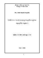 Chất trữ tình trong truyện ngắn nguyễn ngọc tư