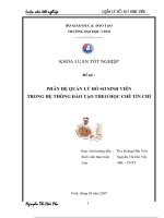 Phân hệ quản lí hồ sơ sinh viên trong hệ thống đào tạo theo học chế tin chỉ
