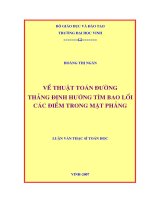 Về thuật toán đường thẳngđịnh hướng tìm bao lồi các điểm trong mặt phẳng