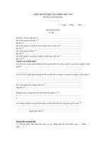 Mẫu đơn khởi kiện vụ án lao động